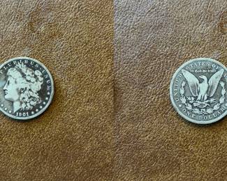 1901-O Morgan silver dollar (item 02)