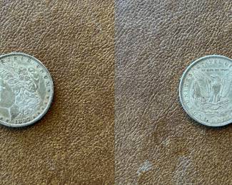 1897-P Morgan silver dollar (item 25)