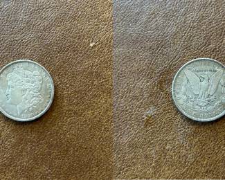 1890-P Morgan silver dollar (item 23)