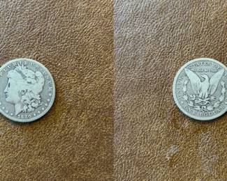 1880-O Morgan silver dollar (item 13) 