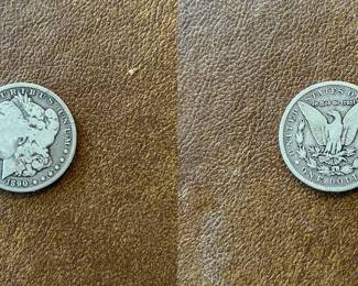 1890-O Morgan silver dollar (item 26)