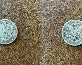 1899-O Morgan silver dollar (item 28)