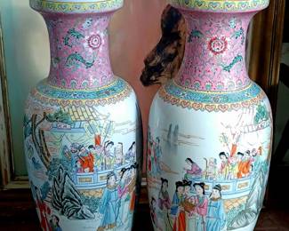 Pair Large Chinese Vases 