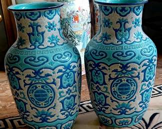Pair Large Chinese Vases 