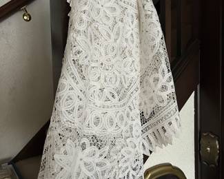 Round Battenberg glaze tablecloth fits 5 foot diameter table