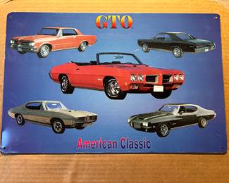 Cool, metal sign of hot Muscle cars