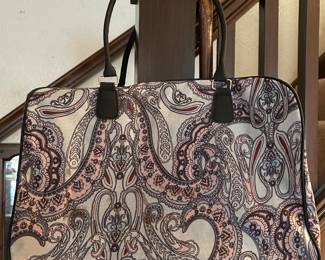 vintage duffel bag is cool Paisley pattern