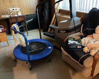 Exercise equipment and child’s trampoline 