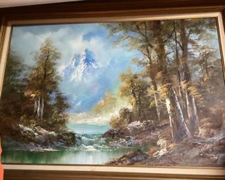 Signed Oil painting, on canvas in wooden frame