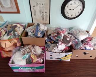 Bagged cut quilt squares