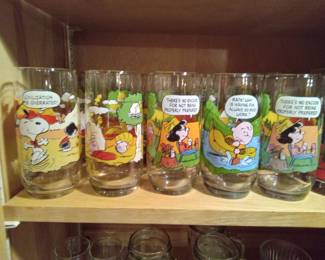 Set of 15 McDonalds Collectable Peanuts drink glasses