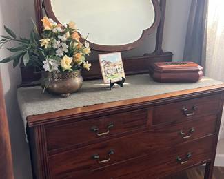 Antique Dresser with Mirror