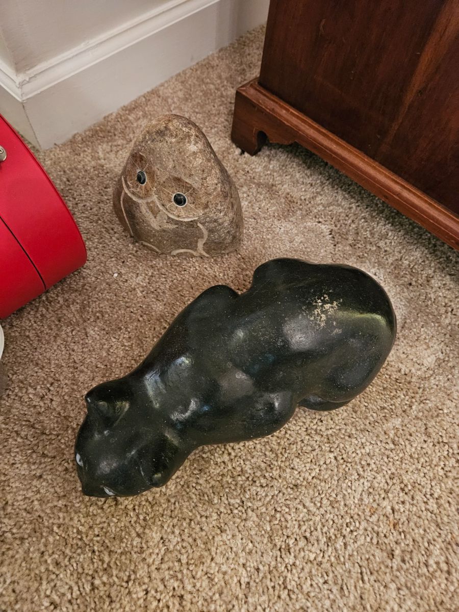 Stone Cat and Owl