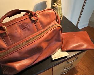 Vintage Ghurka Marley Chestnut Leather Bag 
