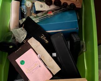 Bins full of Disney watches in original boxes