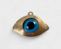 1.1 Grams Fine 9K Gold Evil Eye Pendant Charm
