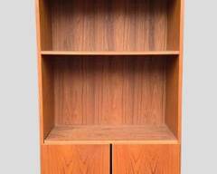 Vintage Danish Mid Century Modern MCM Teak Book Case With 2 Door Cabinet
