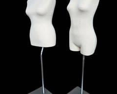 Two Tall Dress Forms (Foam and Metal with Nylon Cover)
