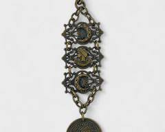 Vintage Egyptian Revival Fancy Cast Brass Watch Fob
