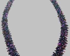 Vintage Purple Glass Bead Statement Necklace
