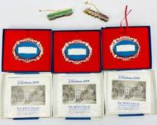 The White House Association 200th Anniversary Ornaments In Original Boxes And 2 Extra Train Ornaments
