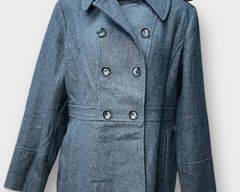 Michael Kors Womens Double Breasted Wool Winter Jacket with Epaulets, Size 16
