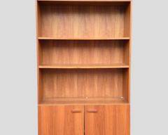 Vintage Danish Mid Century Modern MCM Teak Book Case With 2 Door Cabinet
