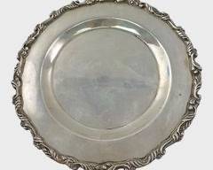 Fine Mexican Sterling Silver Small Plate 213 Grams
