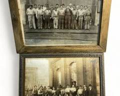 Two Antique Early 20thC Metal Worker Photographs - 1921 C&O Blacksmiths No 103 Richmond, VA Union and 1954 Welding Dept of Solvay Process Co Hopewell, VA

