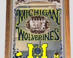 University of MICHIGAN WOLVERINES "100 Years of Football" Mirror Art
