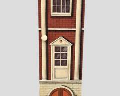 Vintage Fornasetti Style Townhouse CD or Other Storage Cabinet
