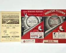 1939, 1946 Ralph Kiner Rookie Year, & 1949 Pittsburgh Pirates Duquesne Pilsner Official Score Card

