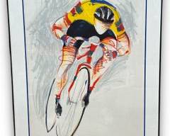 Fantastic Terry Rose 1986 Coors International Bicycle Classic Pencil Signed numbered Framed Print
