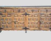 Fantastic Vintage Spanish Carved Wood Sideboard Credenza 4 Drawers 4 Doors Great Form
