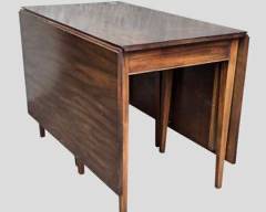 20th C Solid Wood Drop Leaf Dining Table
