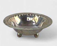 149 Grams Fine Gonzalo Moreno Mexico Sterling Silver Footed Ball Bowl
