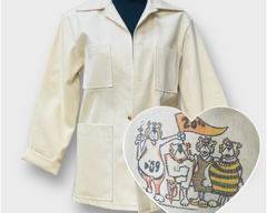Vintage 1959 Princeton Univ. Canvas Beer Jacket With Fun Painted Cartoons In The Back Size S. Perfect Blend Of Style And Functionality
