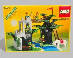 Vintage 1990 Lego Castle System Forest Mens Crossing 6071 80% Complete
