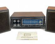 Sylvania Model RS-400R Solid State Receiver with 2 Sylvania AS-200-2X Speakers Stereo Phonic Hi Fi

