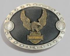 Vintage Harley Davidson Belt Buckle Fatboy Screaming Eagle Shield
