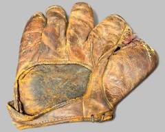 Antique Five Finger Leather Baseball Glove
