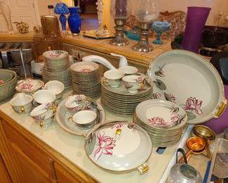 China, not dishwasher safe. Unless you pay yours by the hour. I don't