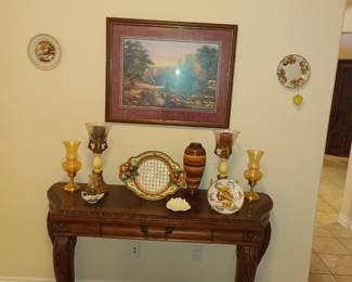 Marble top tables and decor