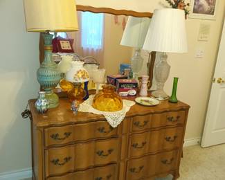 Lamps and bureau