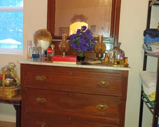 Antique dresser and perfumes