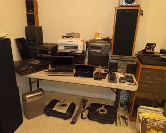 Electronics, Karaoke machines and vinyl