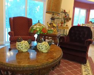 Decor and tiffany shade lamp