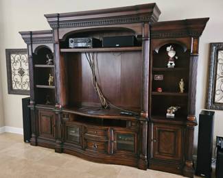 solid wood entertainment center
