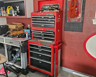 large toolbox with assorted tools