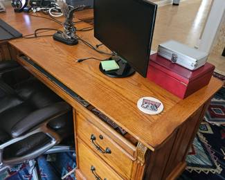 solid wood office desk